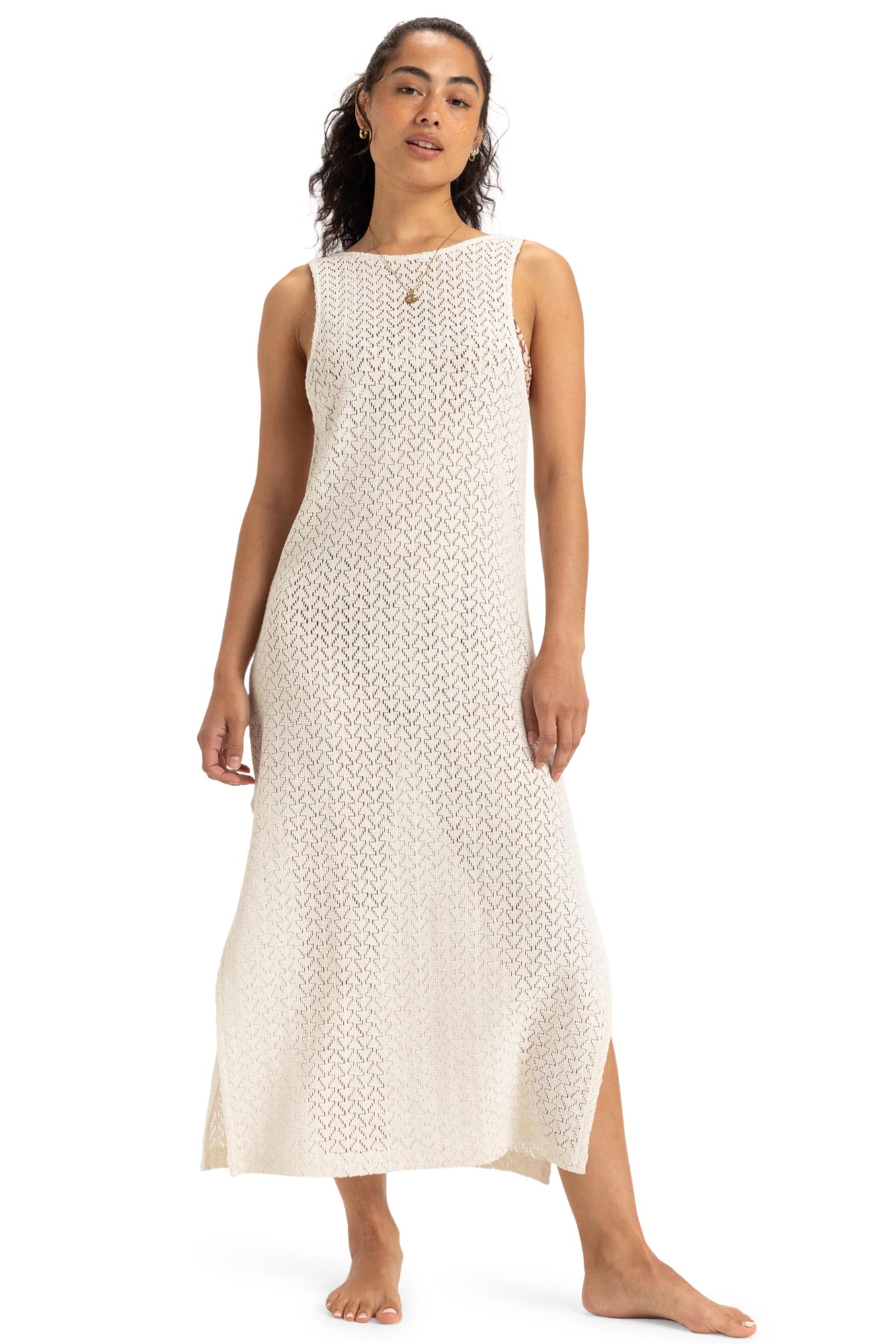 Womens Playa Mood Crochet Long Dress