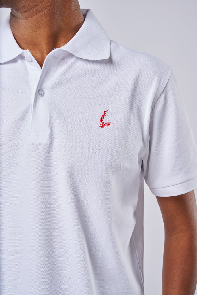 NL Embroidered  Polo White