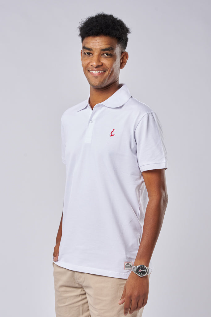 NL Embroidered  Polo White