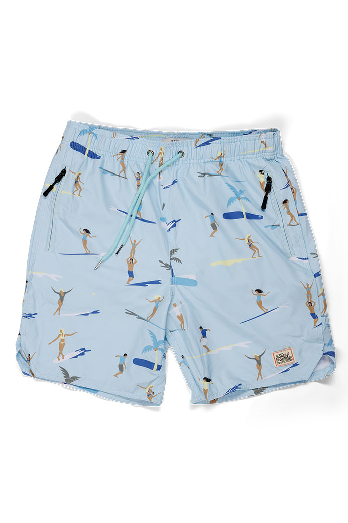 Surf Style Swim Shorts Blue