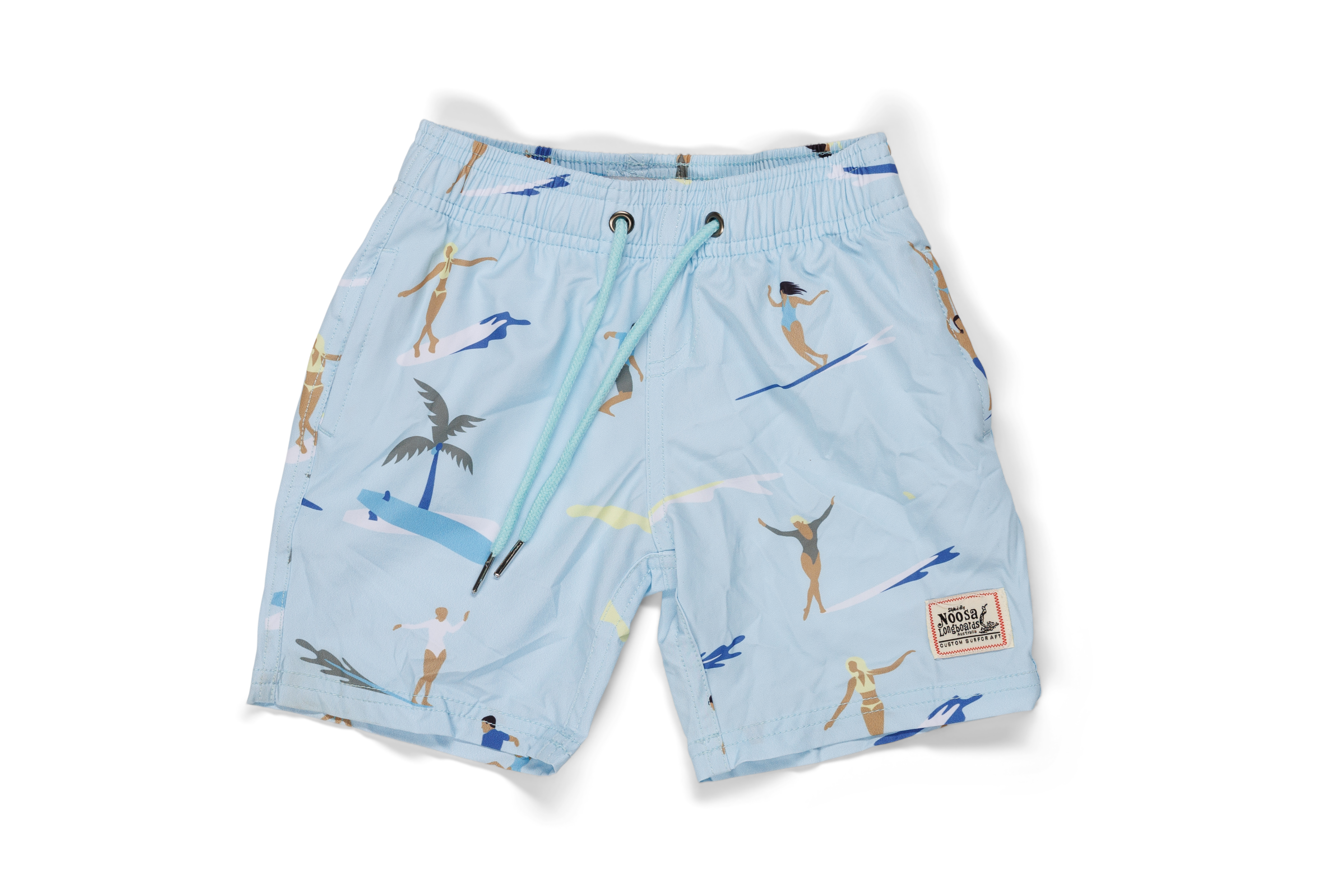 Kids Surf Style Swim Shorts Blue