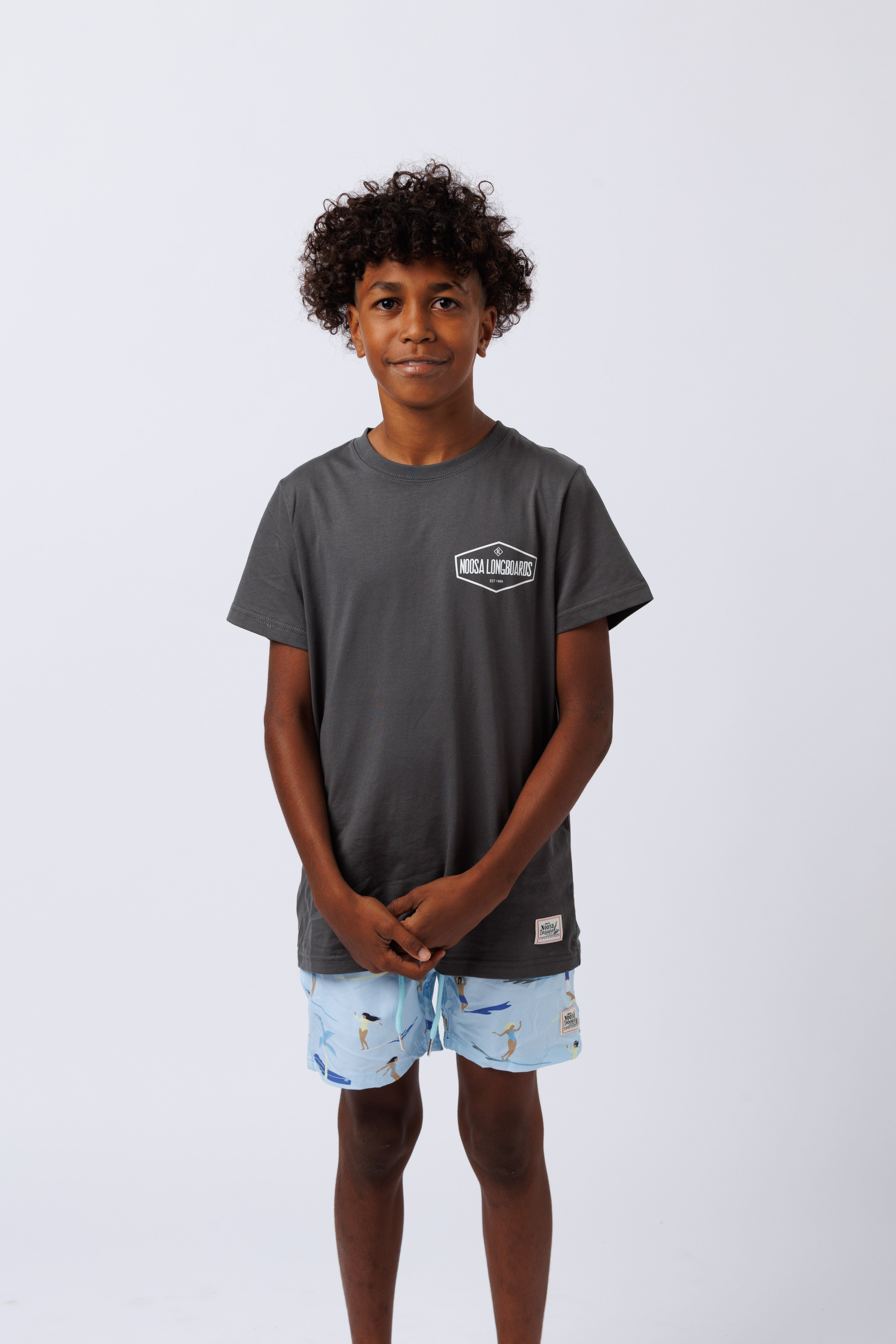 Kids Surf Style Swim Shorts Blue