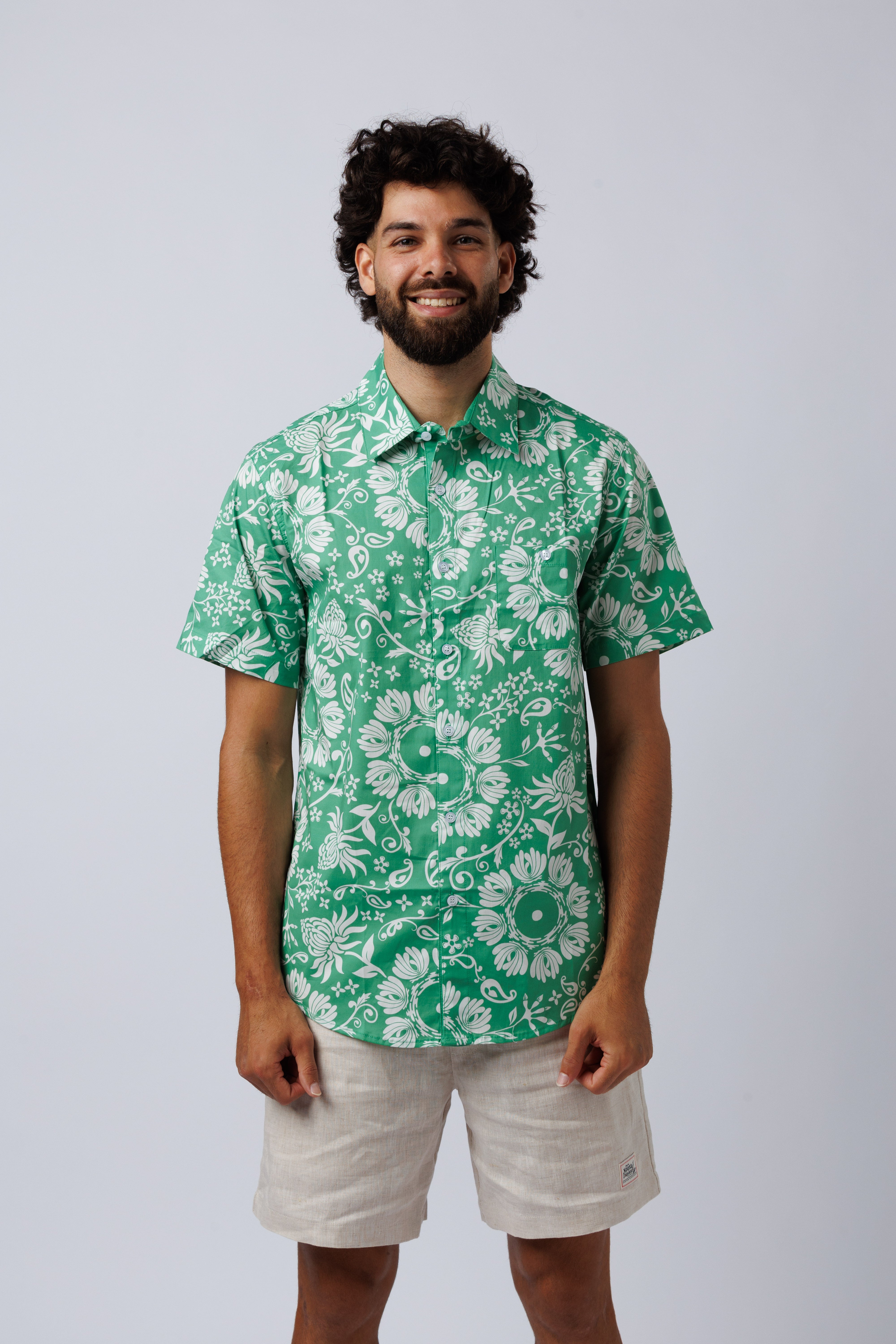 NL Aussie Pareo Button up Shirt Green