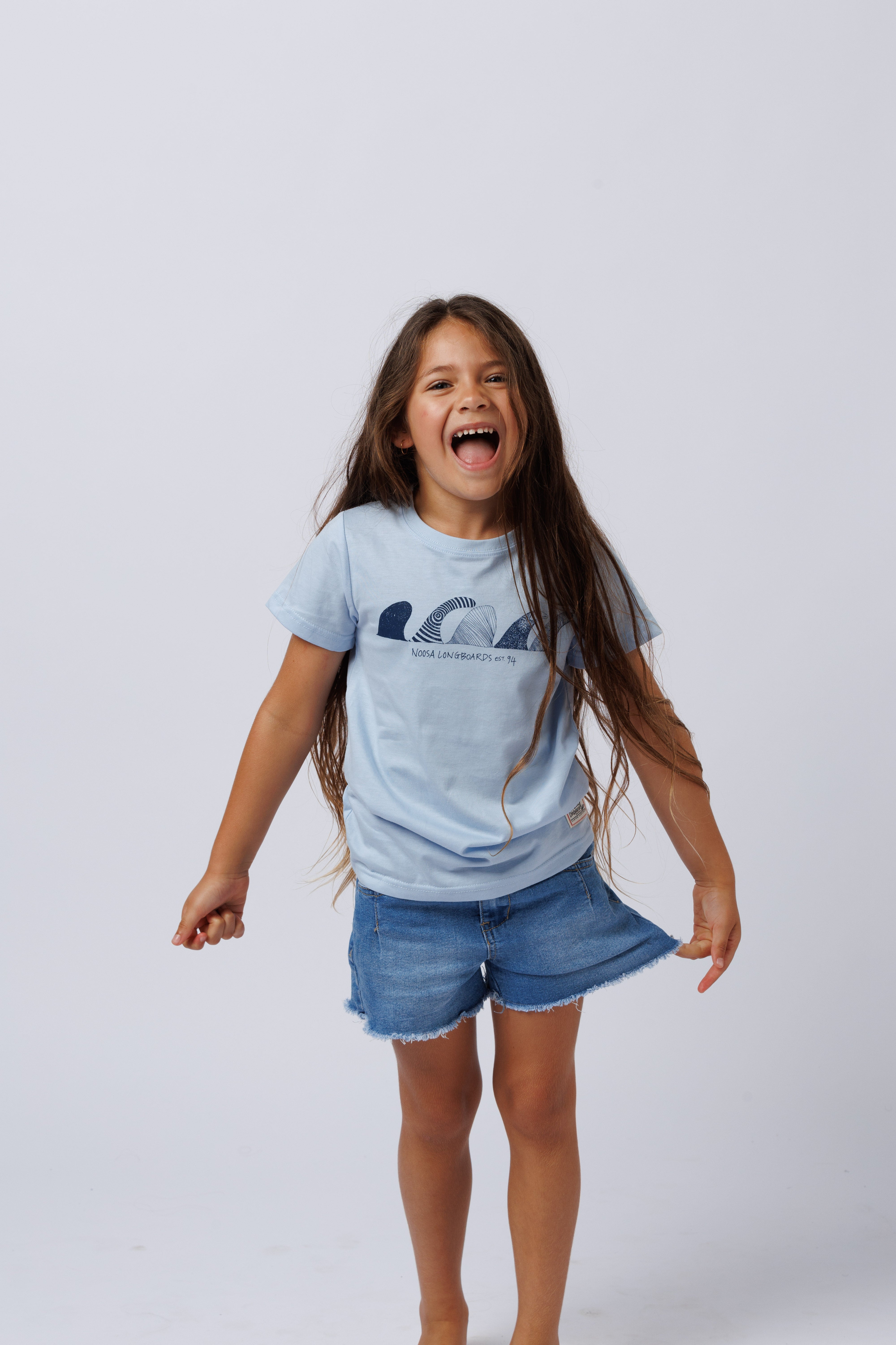 Kids Fins Tee Light Blue