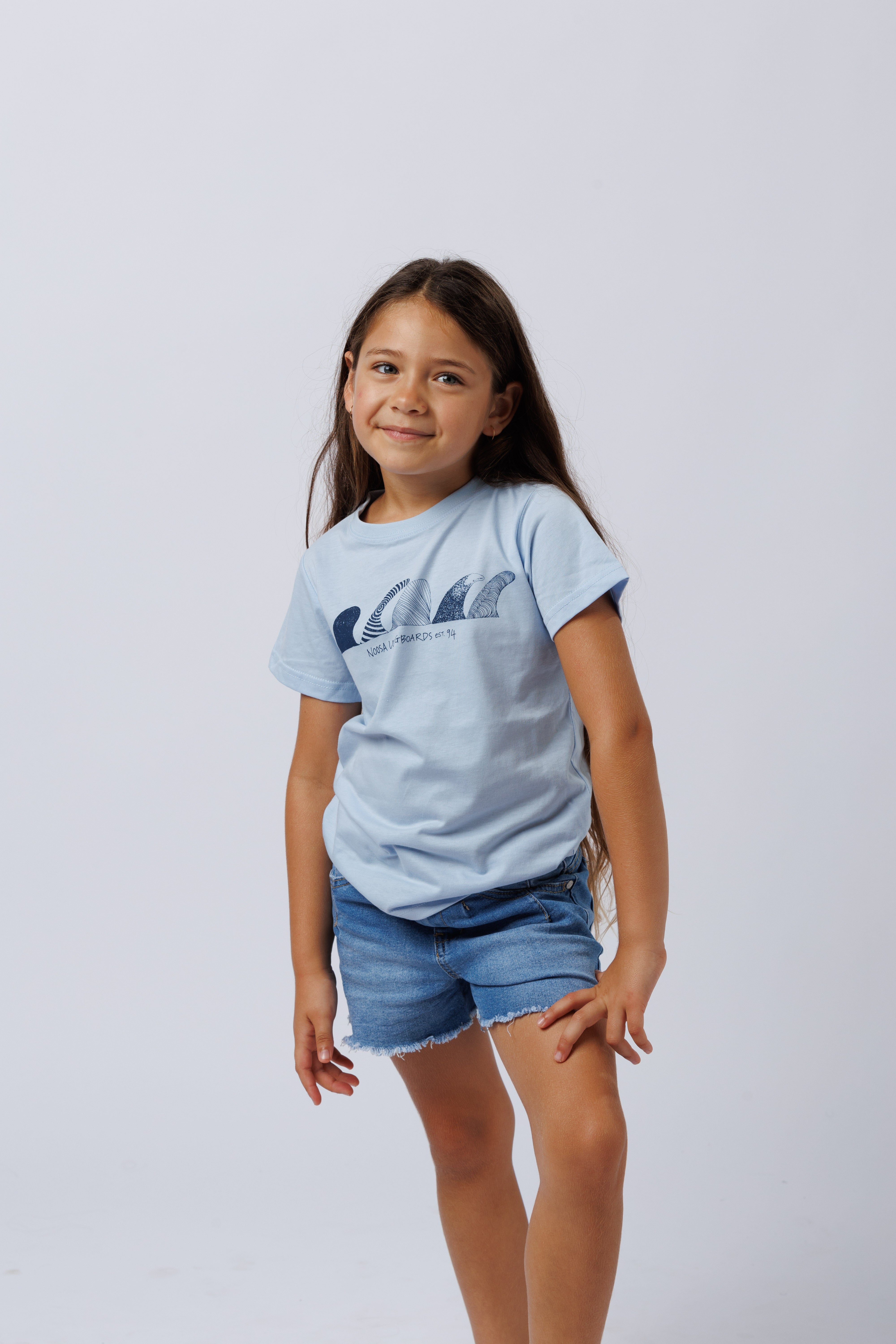 Kids Fins Tee Light Blue