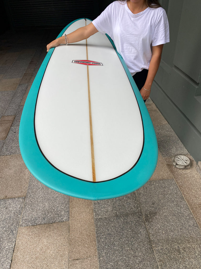 9'0 Performance Log Aqua Green White Deck