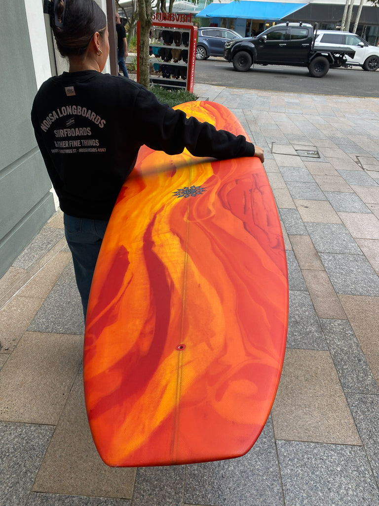 9'0 Paradise Cove Red&Yellow Resin Swirls