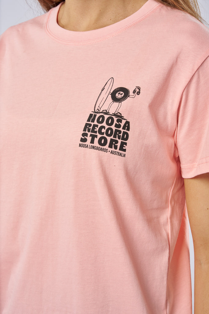 NL Womens Record Store Tee Pink